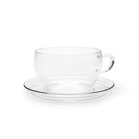 Jumbo - glass cup with saucer